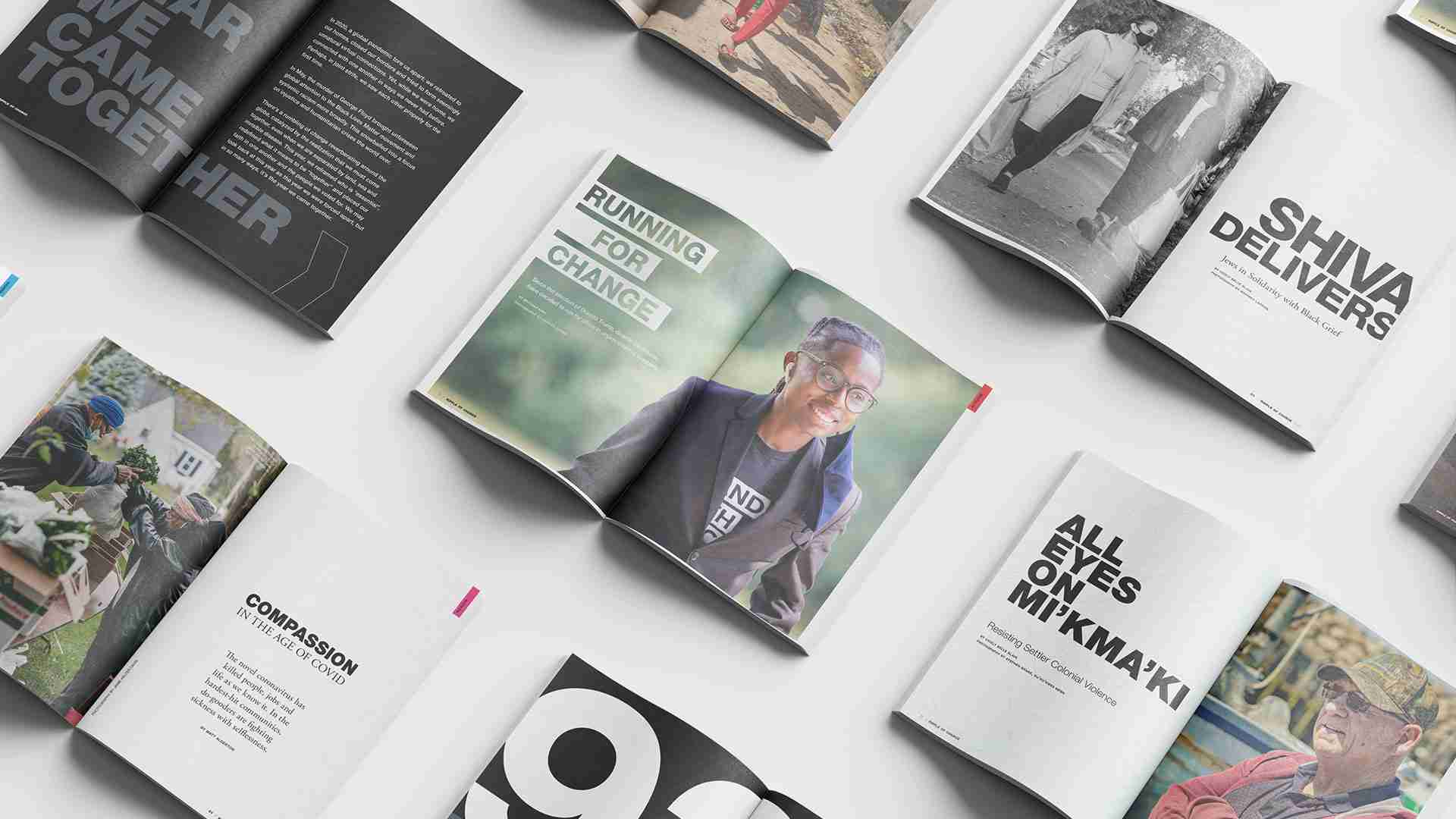 RIPPLE OF CHANGE Issue 01 – a spread of open pages from the magazine
